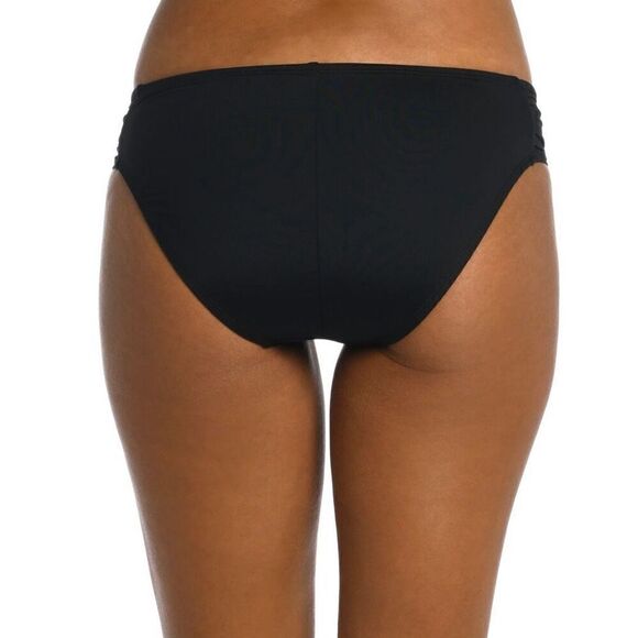 La Blanca Island Goddess Shirred Hipster Bottom - Black 20W - Picture 2 of 6